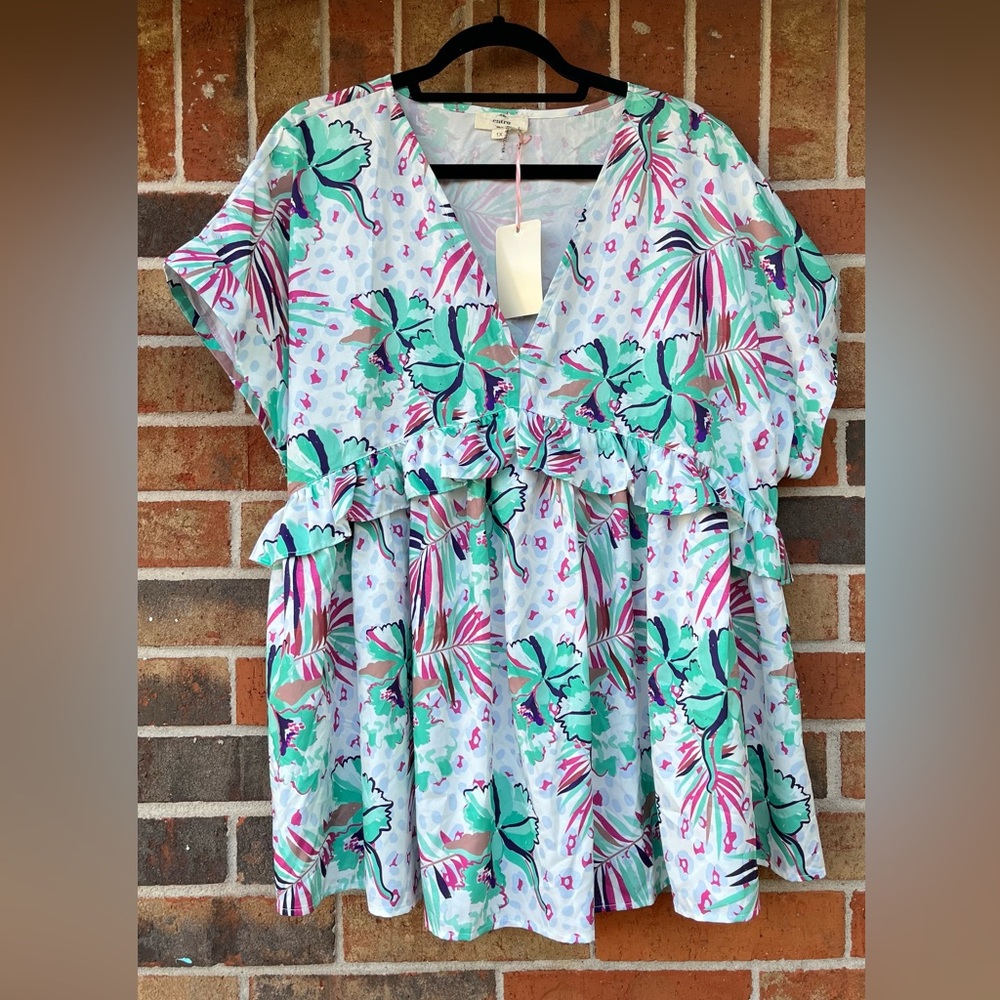 ENTRO blouse Sz 1x Nwt